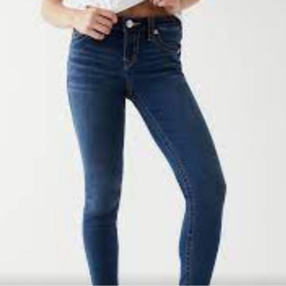 True Religion Halle Mid Rise Super Skinny Jean Size 27